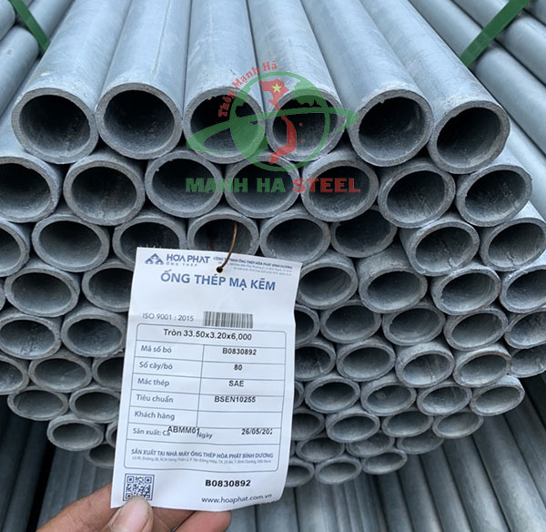 Ống thép mạ kẽm Hòa Phát
